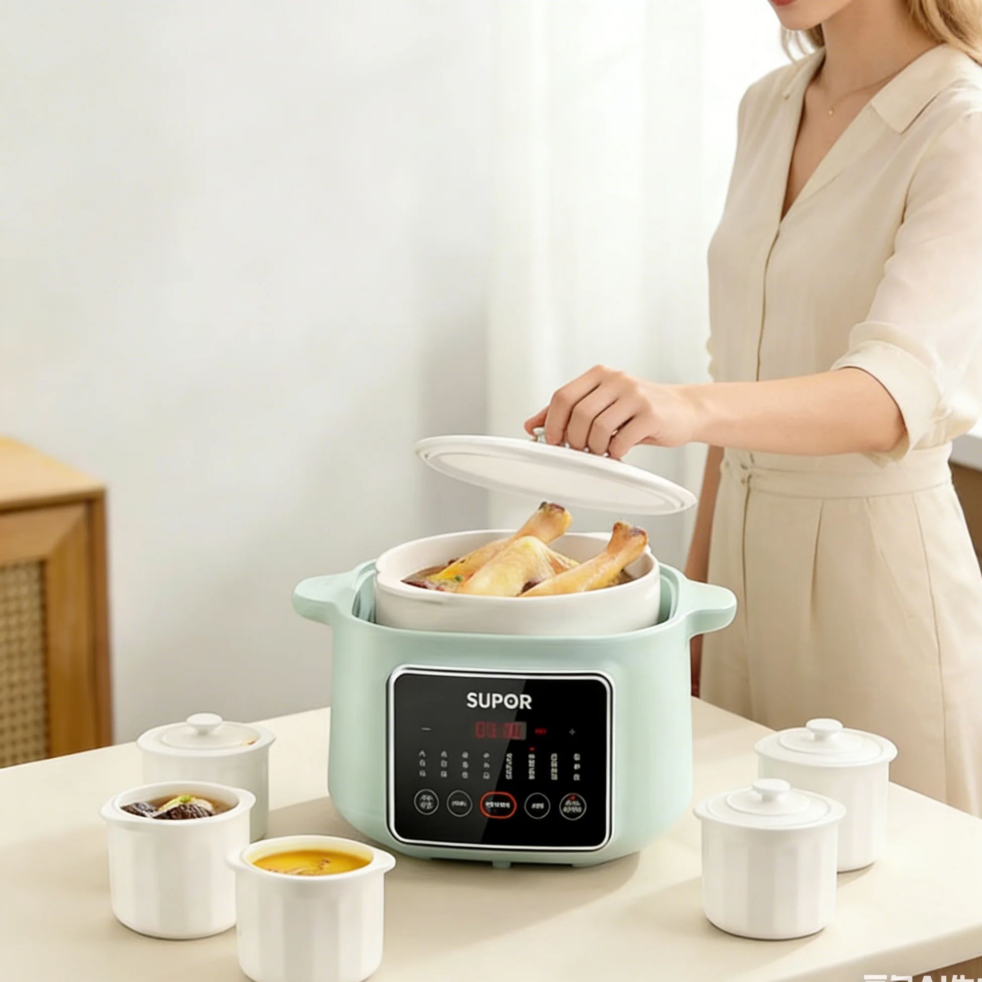 Slow Cooker Ceramic - SUPOR Seramik Çok Fonksiyonlu Yavaş Pişirici