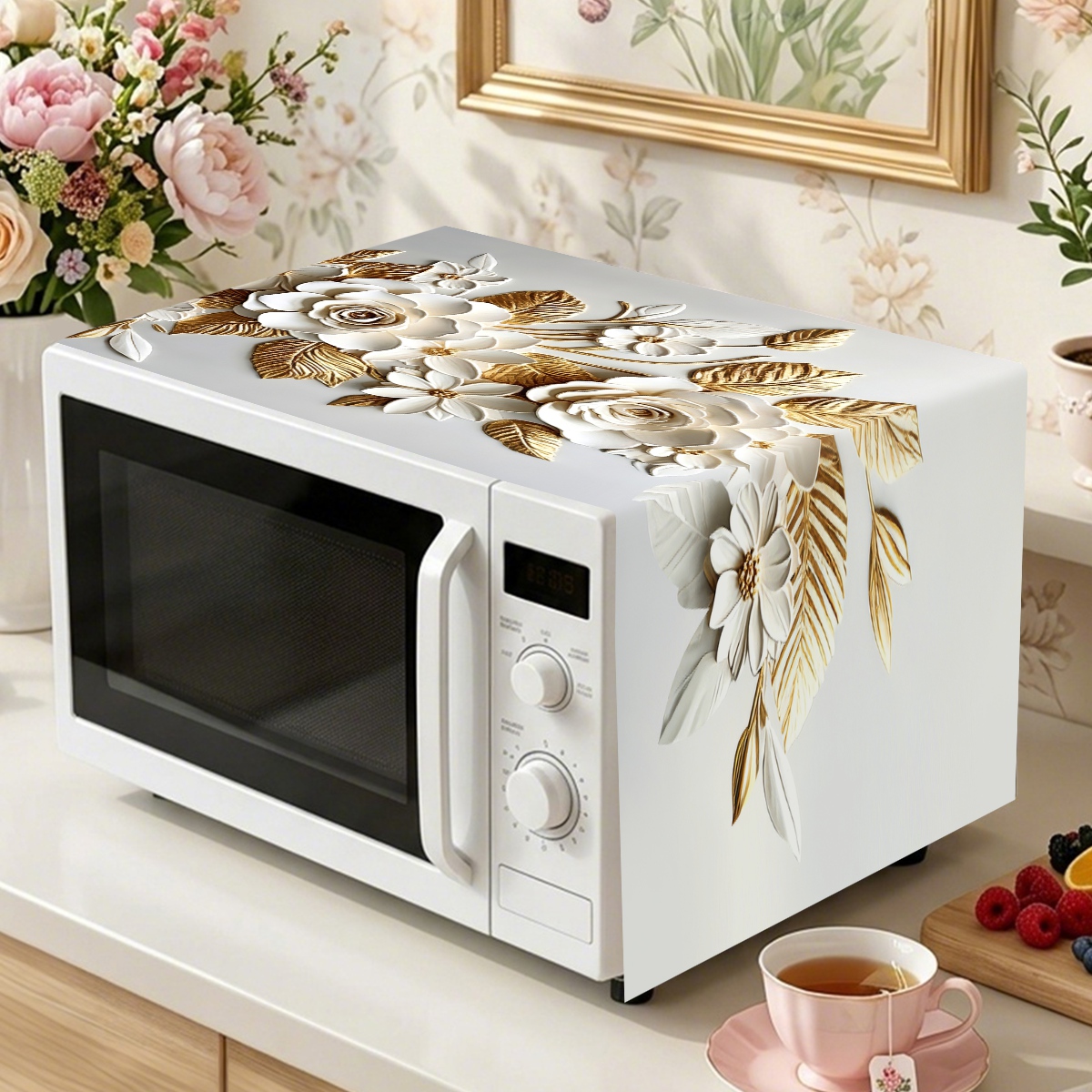 Kitchen Appliances In White - 35*85 cm Beyaz Altın Mikrodalga Fırın