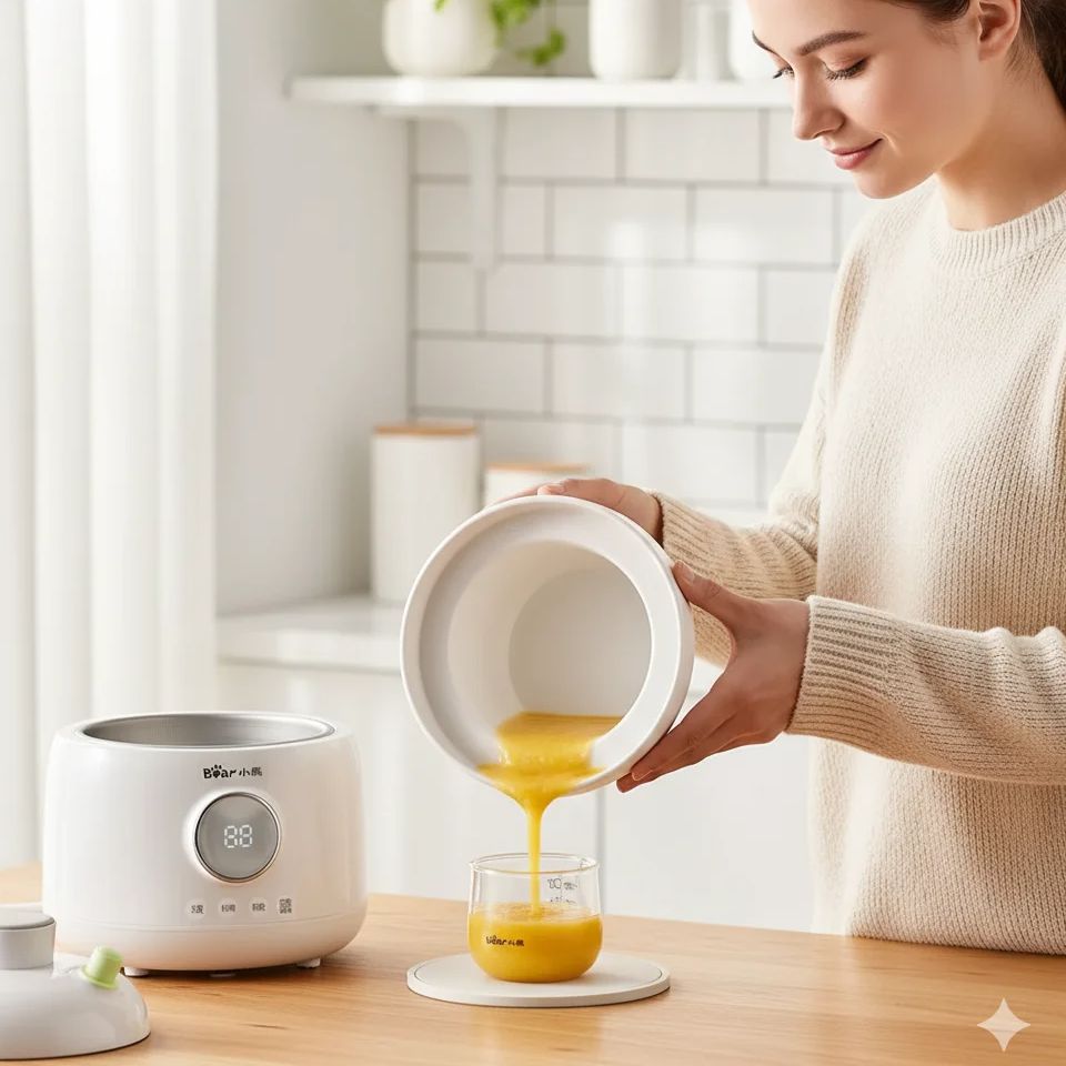 Slow Cooker Ceramic - Ayı Bebek Maması Pişirici Elektrikli Yavaş