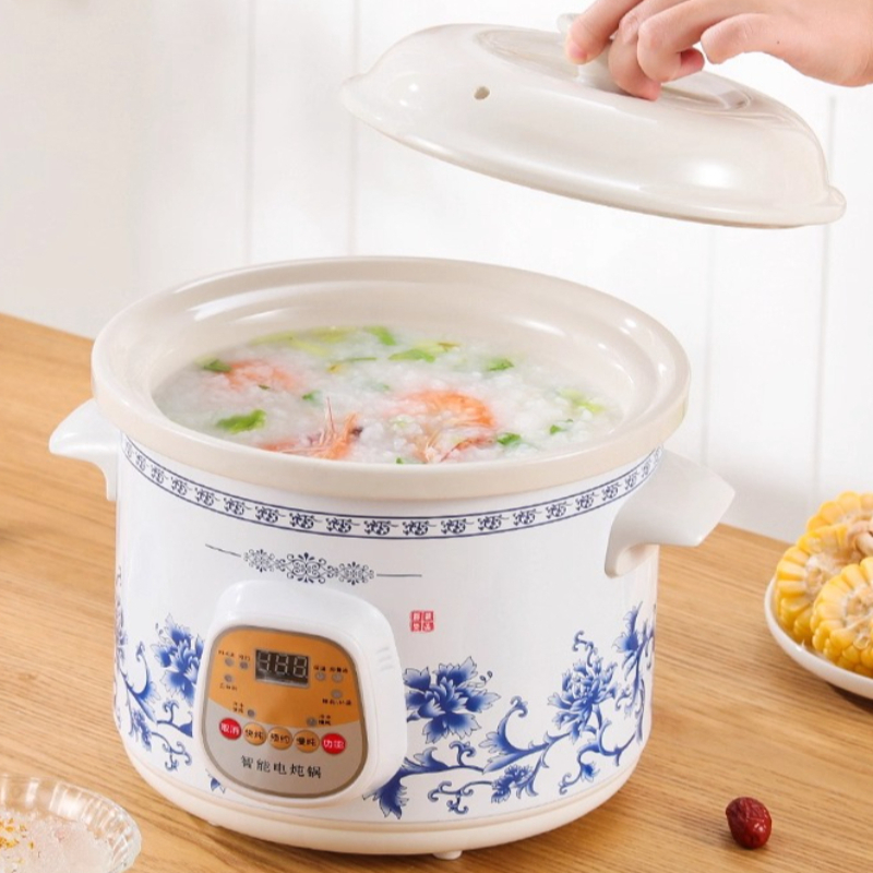 Slow Cooker Ceramic - Otomatik Elektrikli Çorba Makinesi, Güveç Yulaf