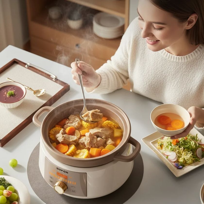 Slow Cooker Ceramic - 4L Seramik Ev Tipi Elektrikli Yavaş